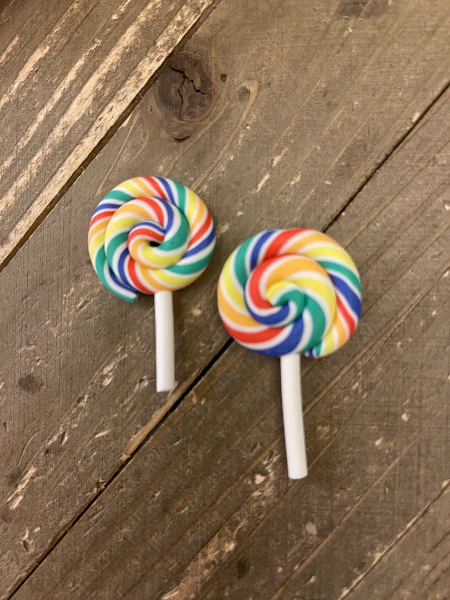 Lollipop Love Collection Stud Earrings (6 swirl colors to choose from)Pink tiful of LOVE