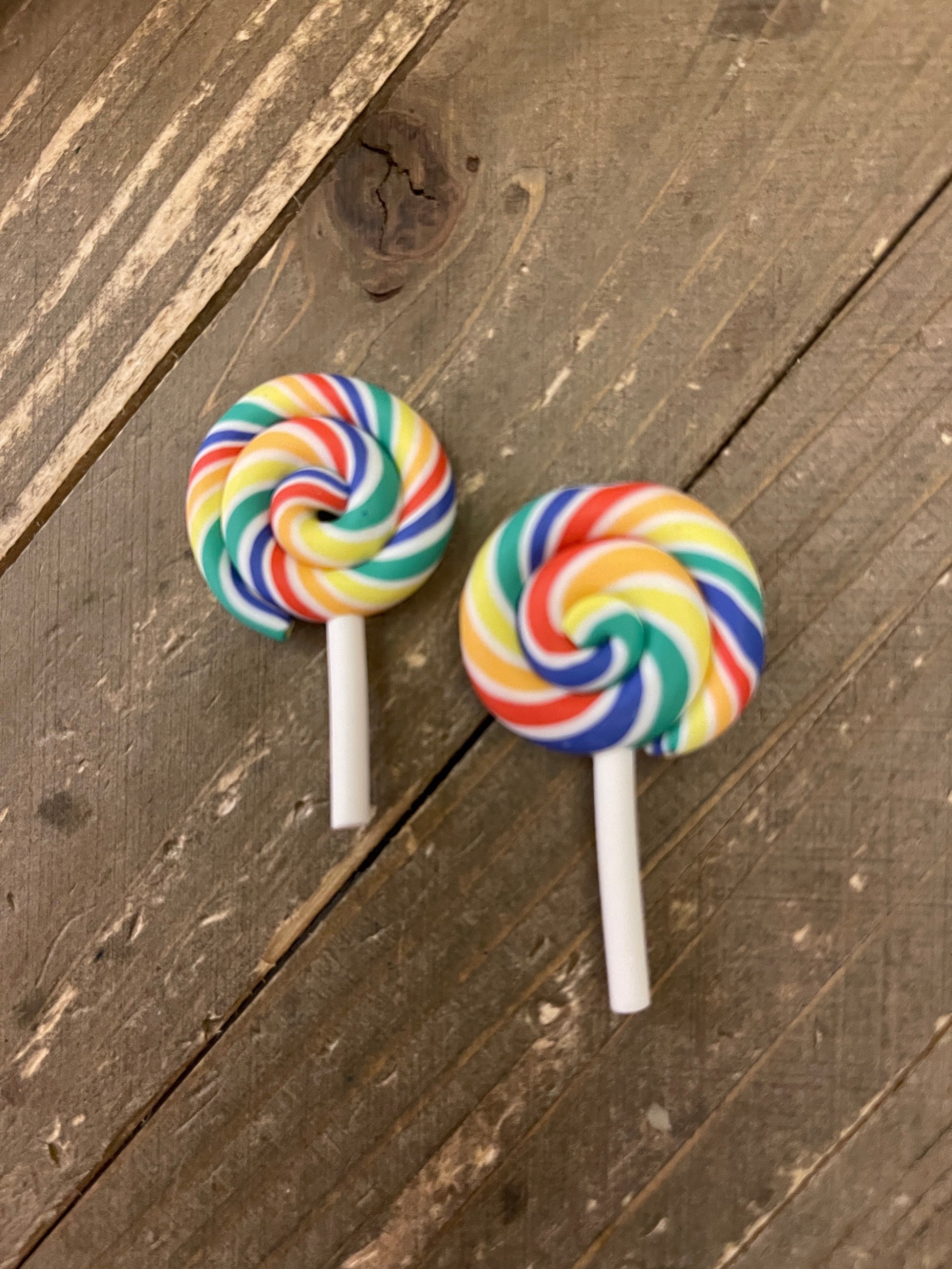 Lollipop Love Collection Stud Earrings (6 swirl colors to choose from)Pink tiful of LOVE