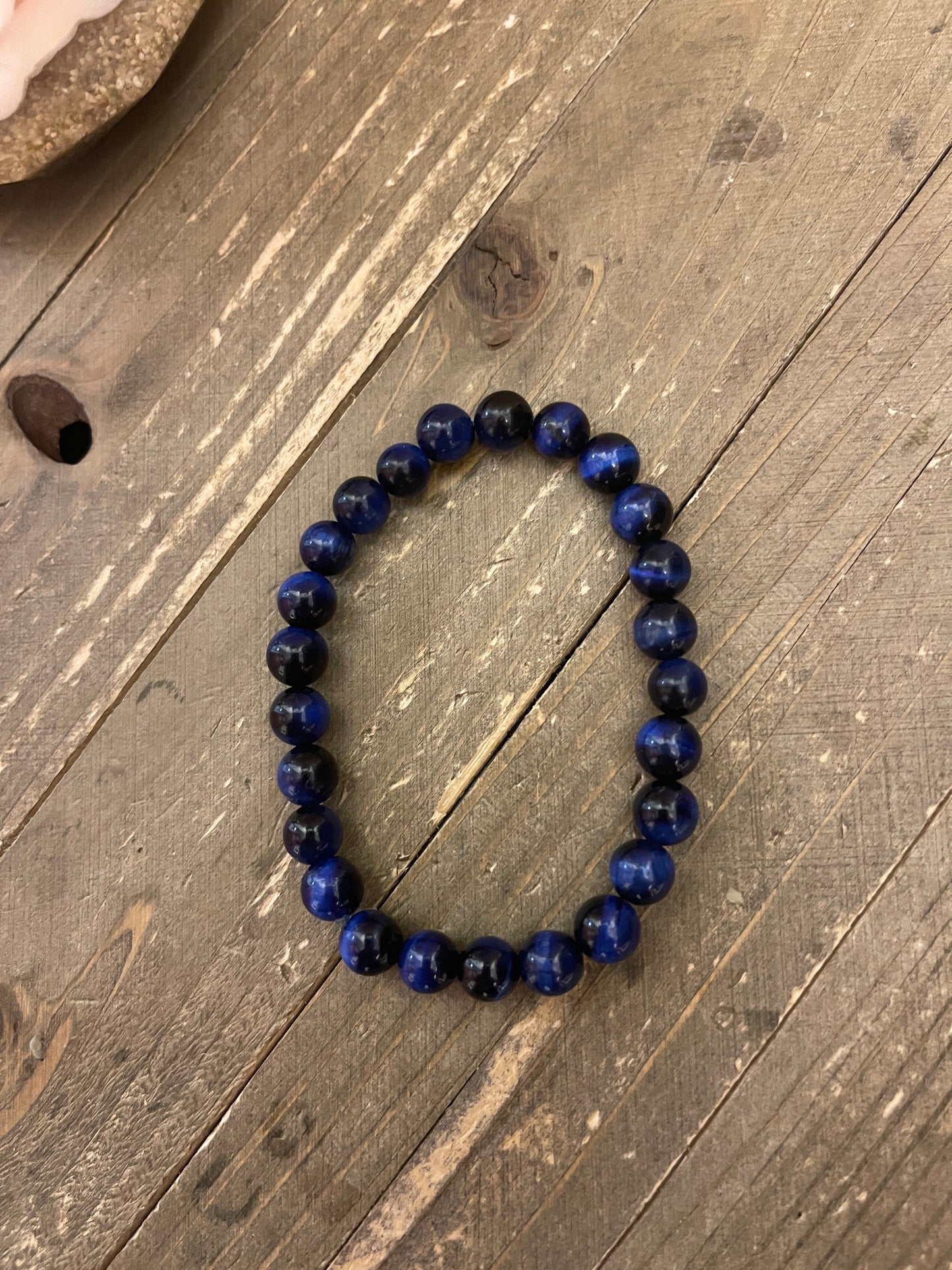 Blue Tiger Eye Lapis Lazuli Stone beaded Stretch braceletPink tiful of LOVE
