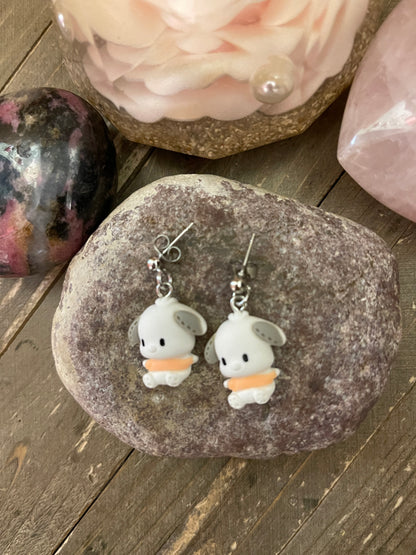 Cartoon Puppy Charm ball Post earringsPink tiful of LOVE