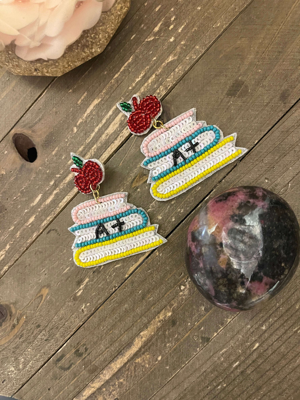 A+ Beaded Dangle Earrings