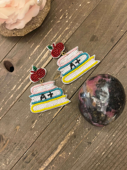 A+ Beaded Dangle EarringsPink tiful of LOVE