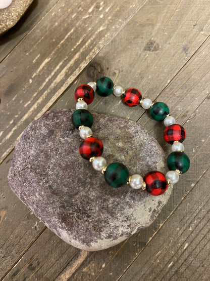 Buffalo Check Stretch BraceletPink tiful of LOVE