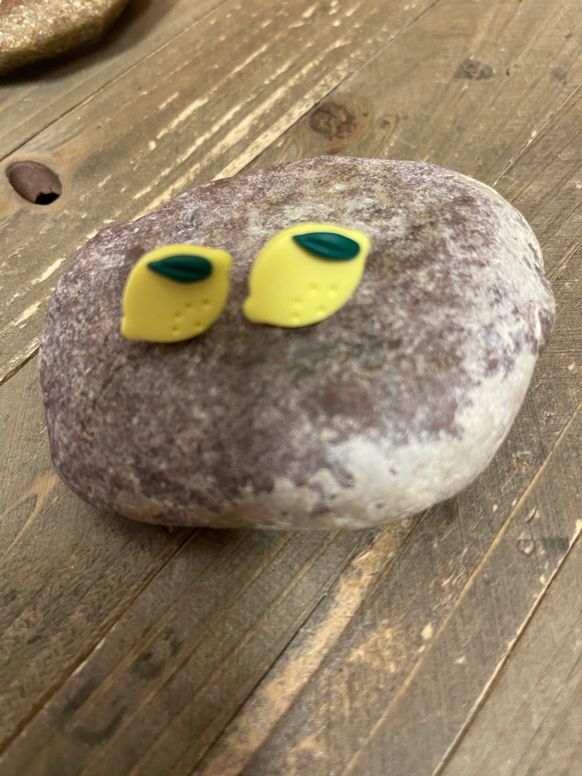 Clay Lemon Stud EarringsPink tiful of LOVE