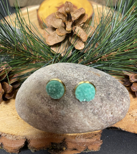 Pretty in  Green Pastel Druzy Stud EarringsPink tiful of LOVE