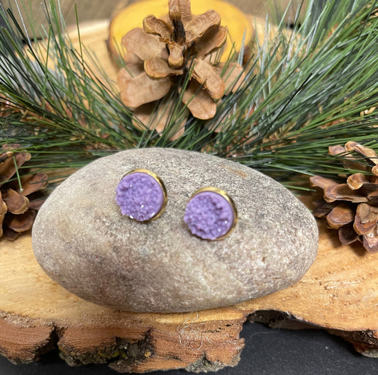 Pretty in Purple Pastel Druzy Stud EarringsPink tiful of LOVE