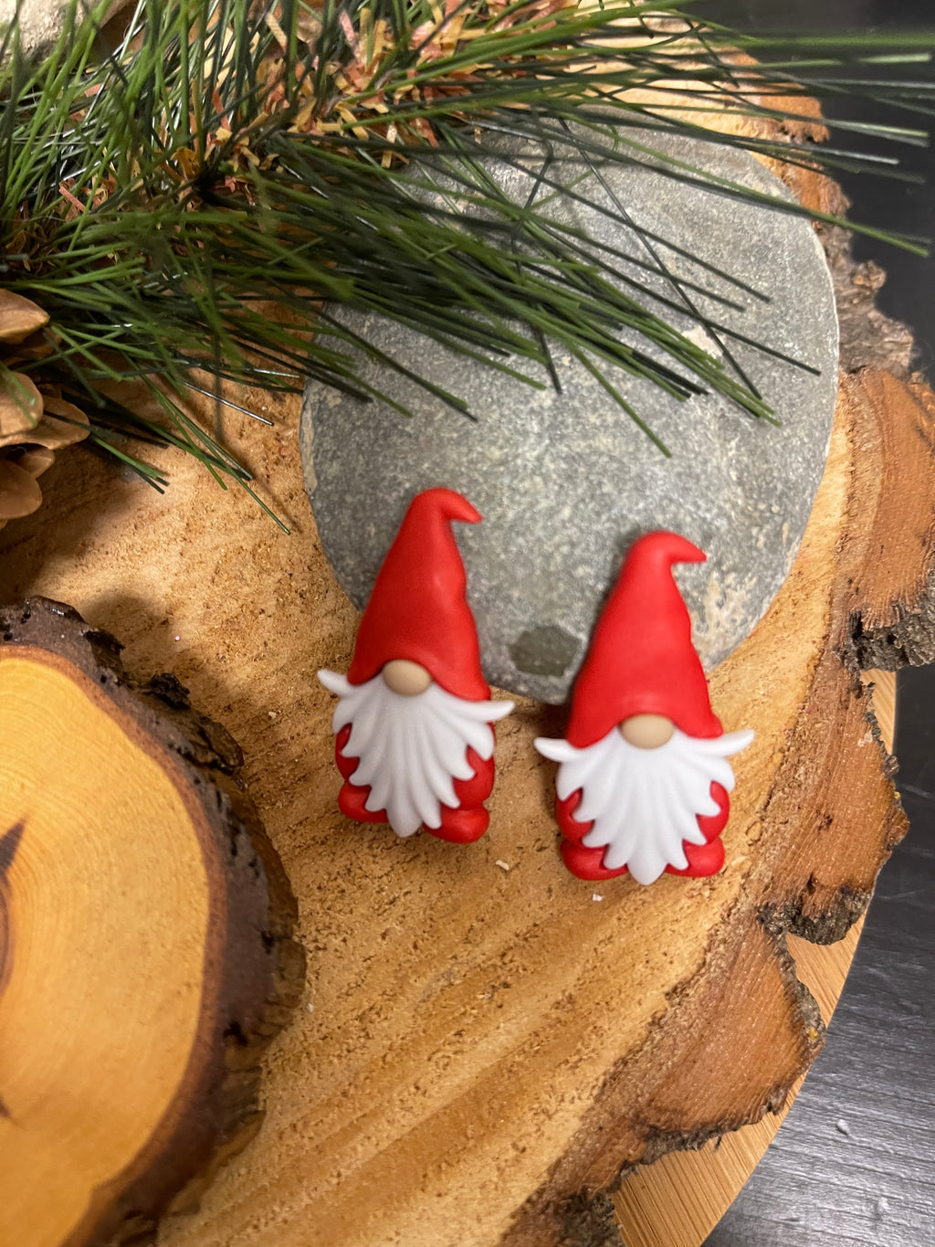 Patriotic Gnome in Red, White or Red  Stud Earrings