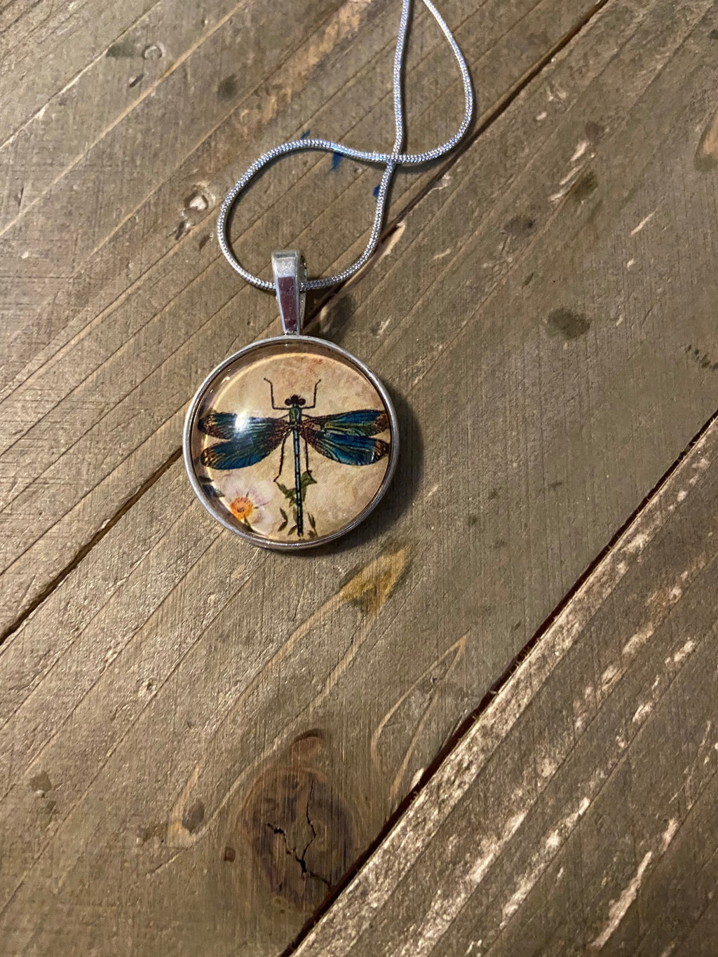 Dragonfly Pendants on a Silver Chain