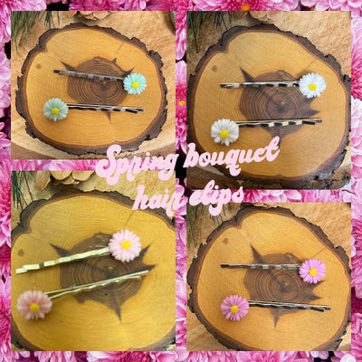 Spring Bouquet Hair clips (a pair)