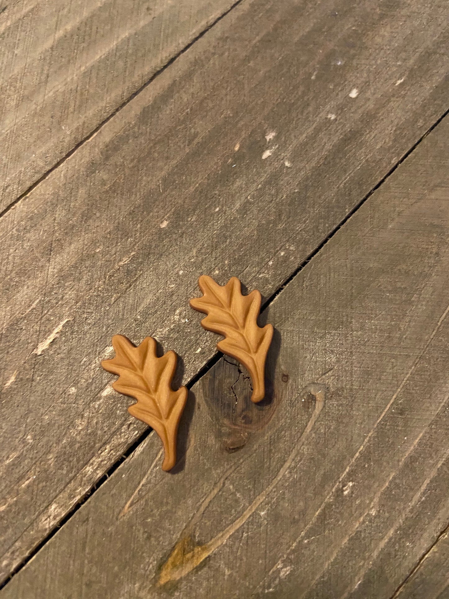 Autumn Leaves Post Earrings (orange and brown colors) (CEC)Pink tiful of LOVE