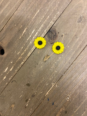 Resin Sunflower Post Earrings (ER466-1post)