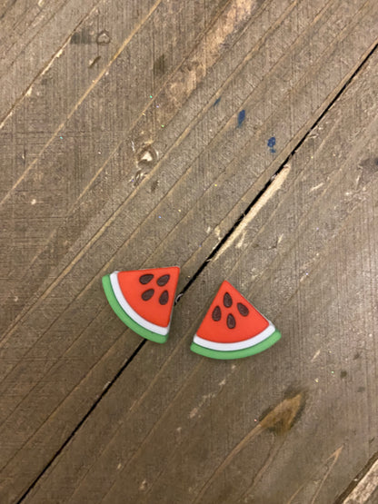 Watermelon slices post earrings (½  slice or 1/4 slice)