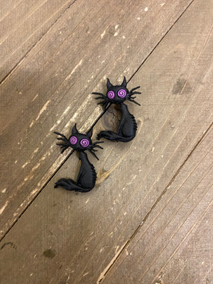CREEPED Out Cats post earrings-Perfect for Fall Ear Bling (5 Cats to choose)