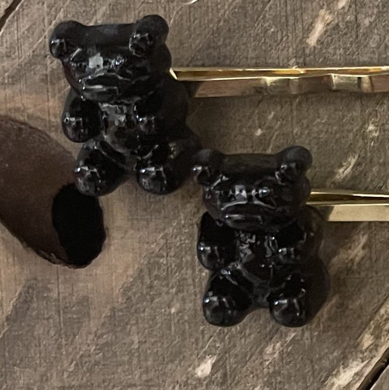 Gummy Bear Hair clips-- a pair--6 colors to choosePink tiful of LOVE