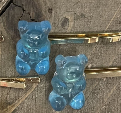 Gummy Bear Hair clips-- a pair--6 colors to choose