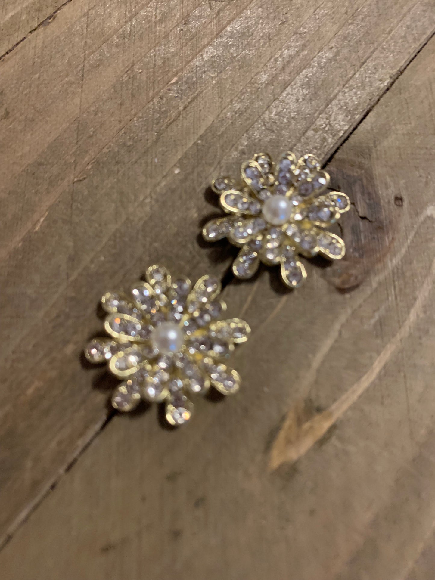 Gold Flower Post Earrings (3 types to choose from)