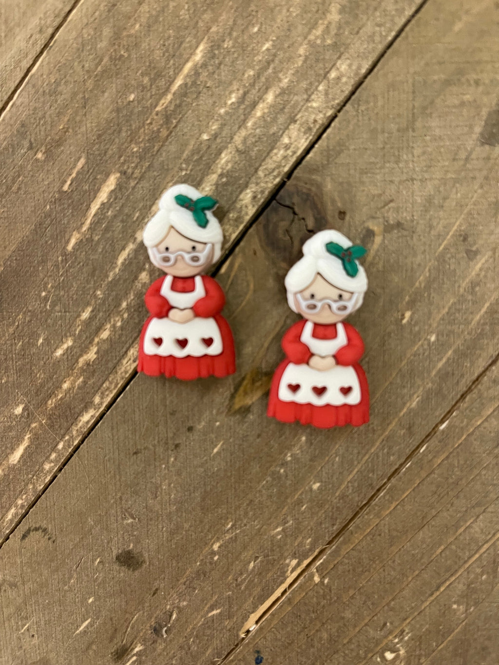 Mrs. Claus Stud earrings