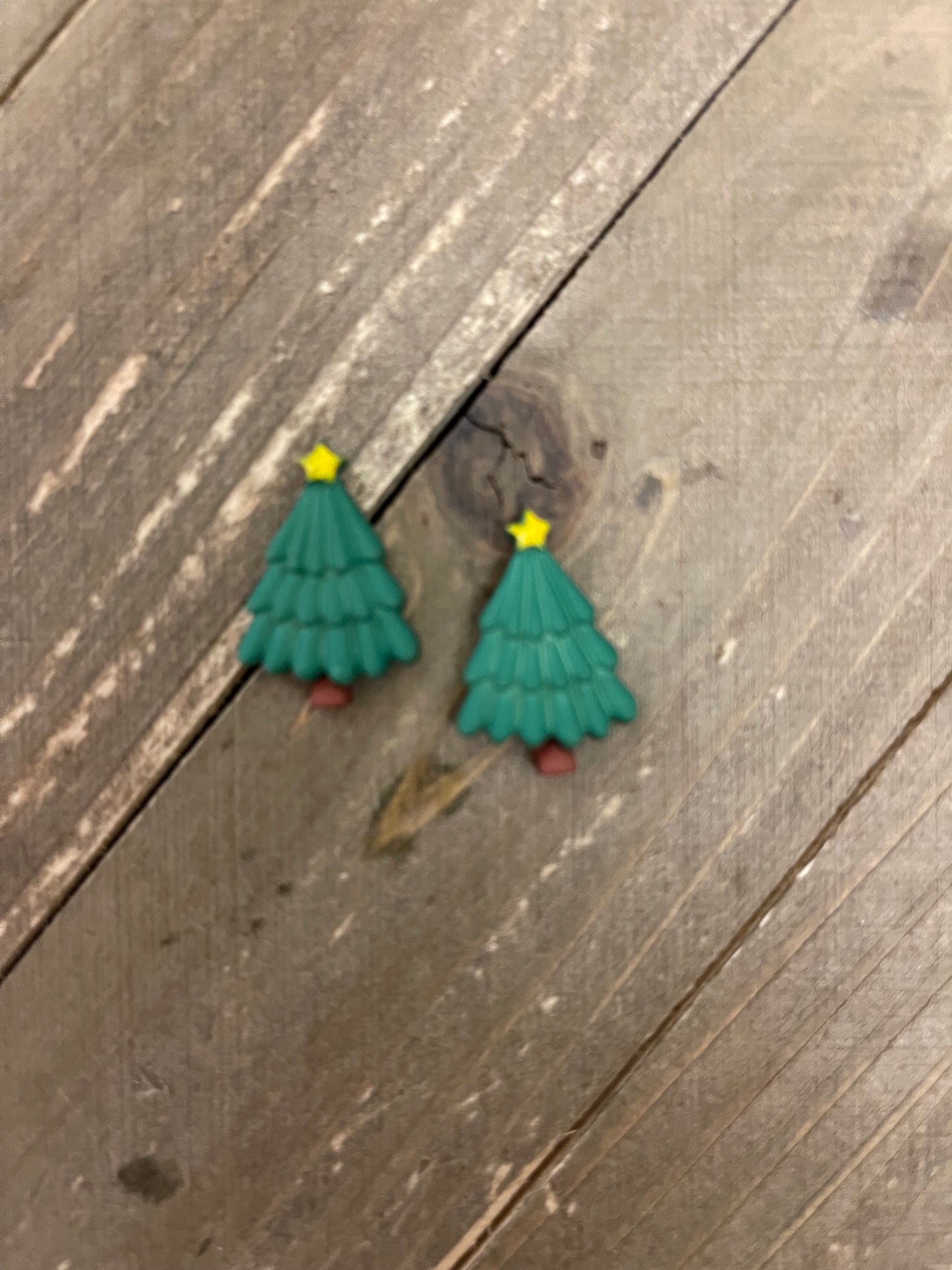 Christmas Tree post earrings