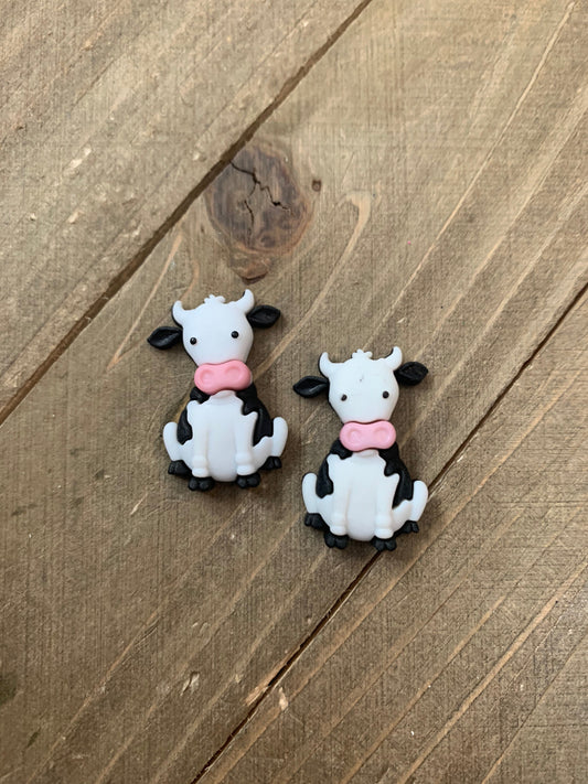 Moove it Cow Post Earrings (CEC)Pink tiful of LOVE