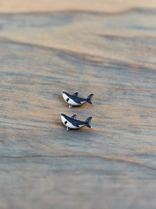 Blue and Gray Shark Post EarringPink tiful of LOVE