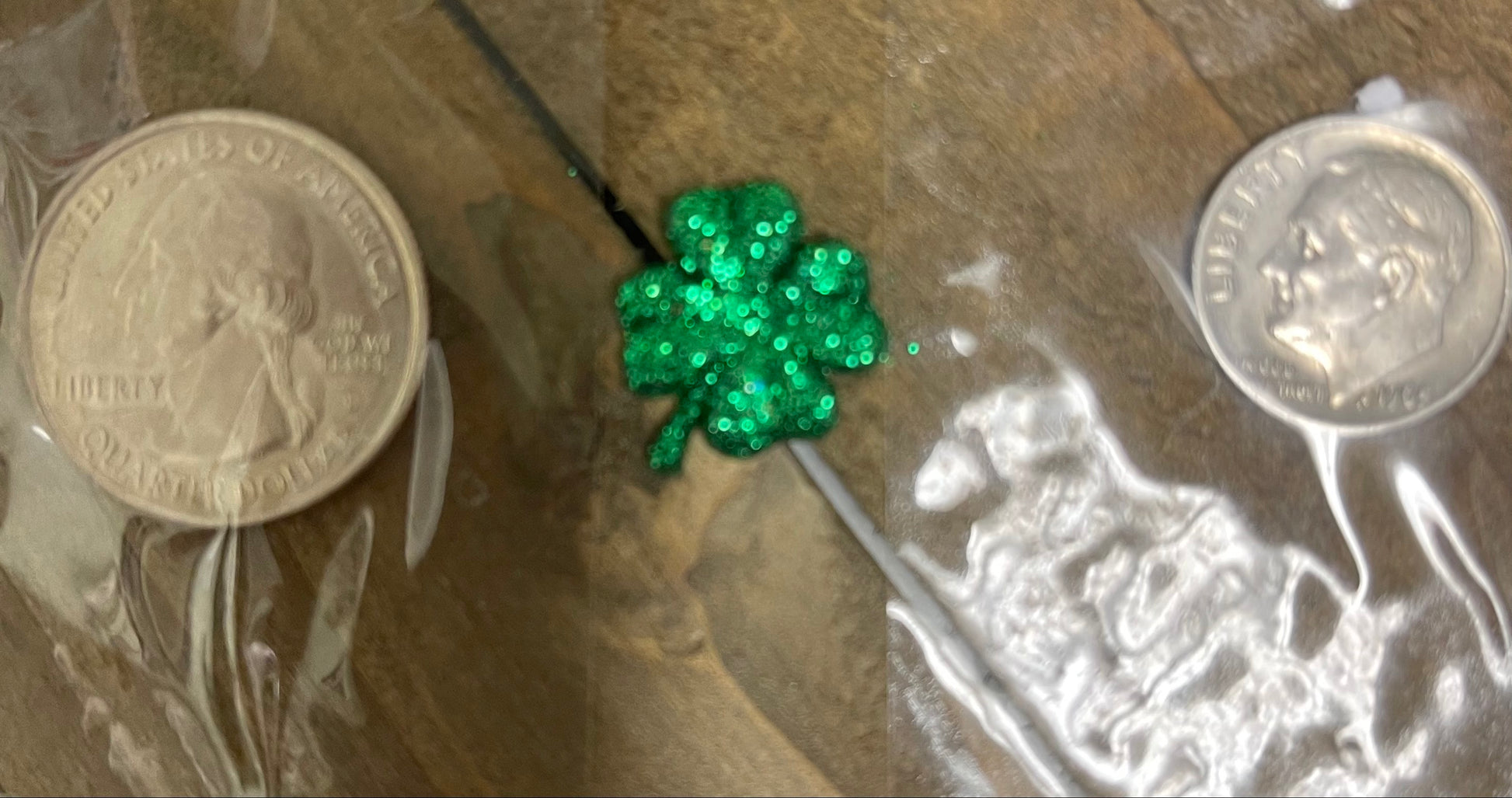 Green Sparkly Glitter Shamrock Post EarringsPink tiful of LOVE
