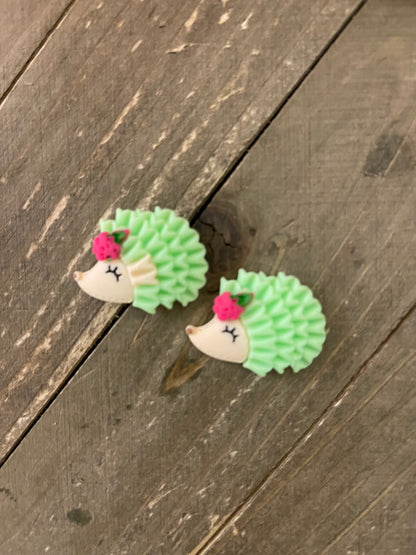 Lady Hedgehog Stud Earrings (5 colors to choose)Pink tiful of LOVE