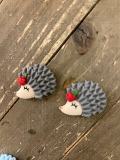 Lady Hedgehog Stud Earrings (5 colors to choose)Pink tiful of LOVE