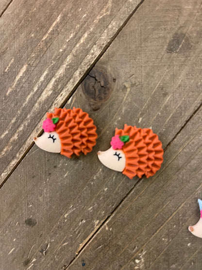 Lady Hedgehog Stud Earrings (5 colors to choose)Pink tiful of LOVE