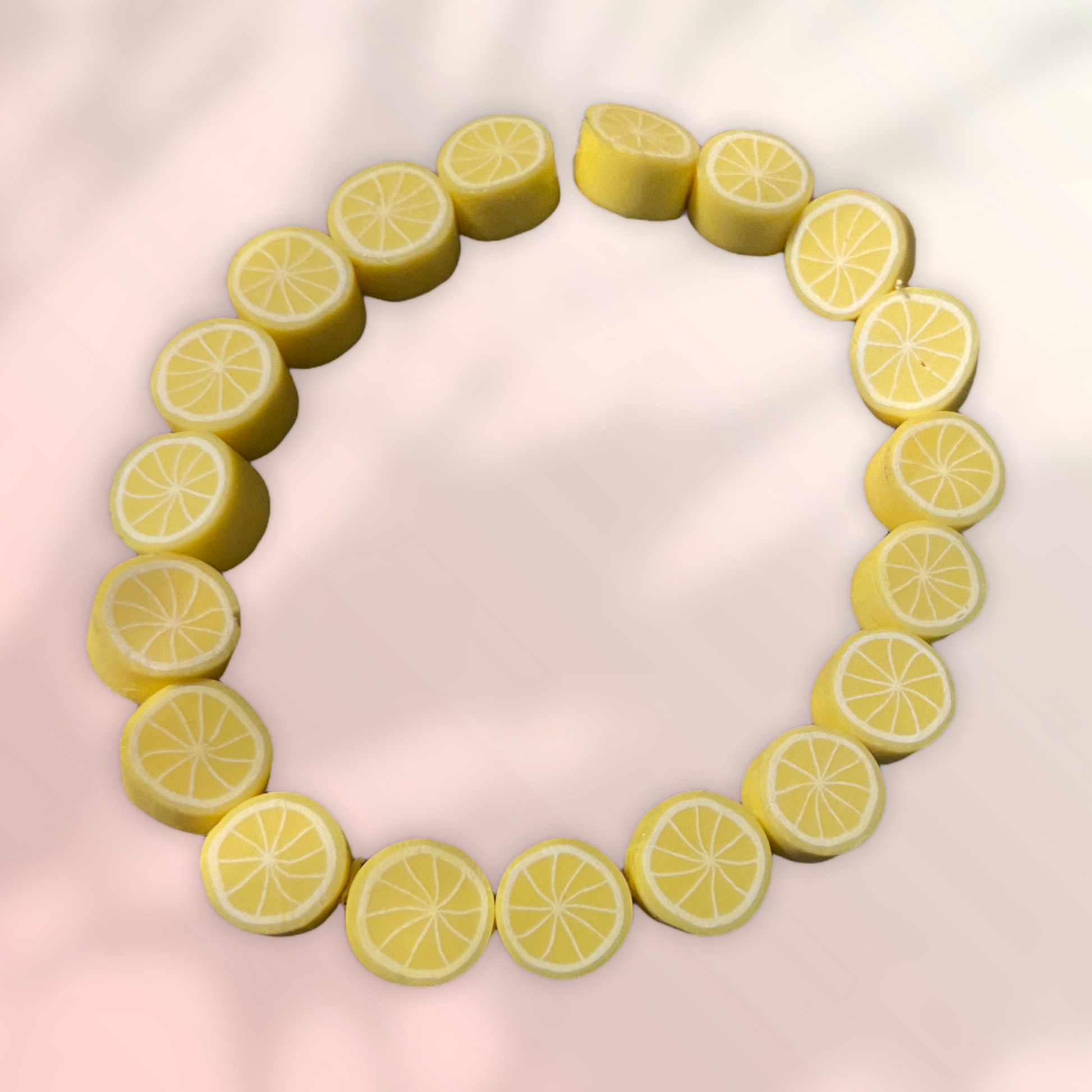 Lemon Fimo Beaded Elastic/Stretch BraceletPink tiful of LOVE
