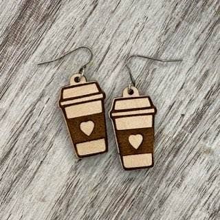 Coffee Mini drops earrings