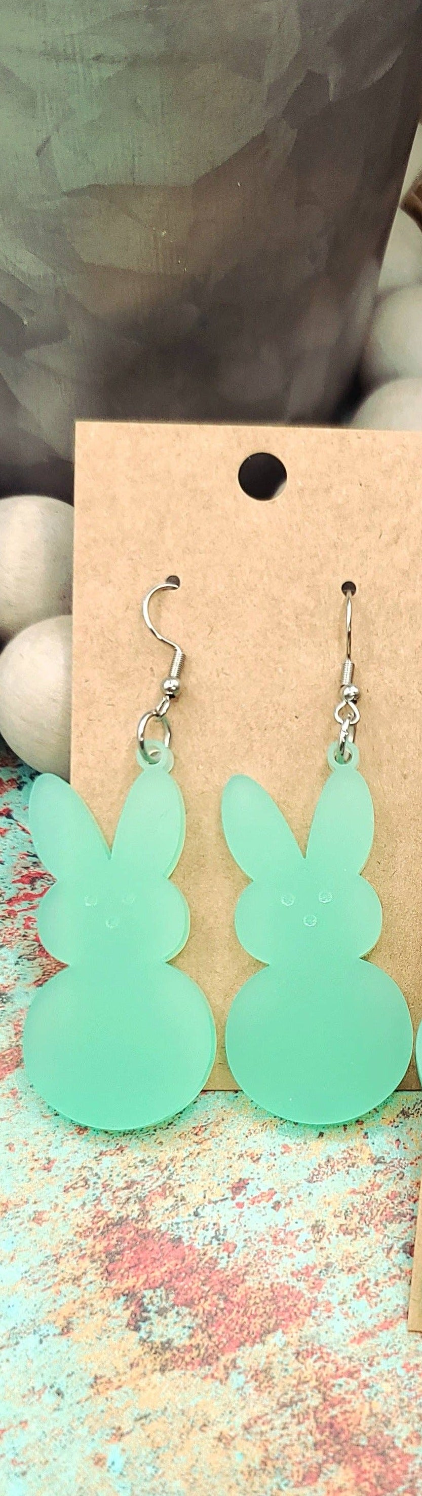Frosted Mint Bunny EarringsPink tiful of LOVE
