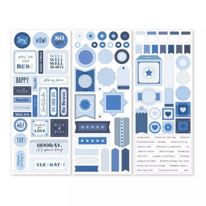 Creative Memories Totally Tonal Baby Blue Stickers (3pk)