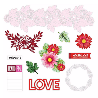 Creative Memories Vivid Melodies Jazzberry Embellishments