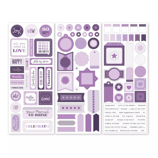 Creative Memories Totally Tonal Purple Ice Stickers (3pk)Pink tiful of LOVE