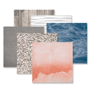 Creative Memories Seaside Texture Tone on Tone Paper Pack (12/pk)