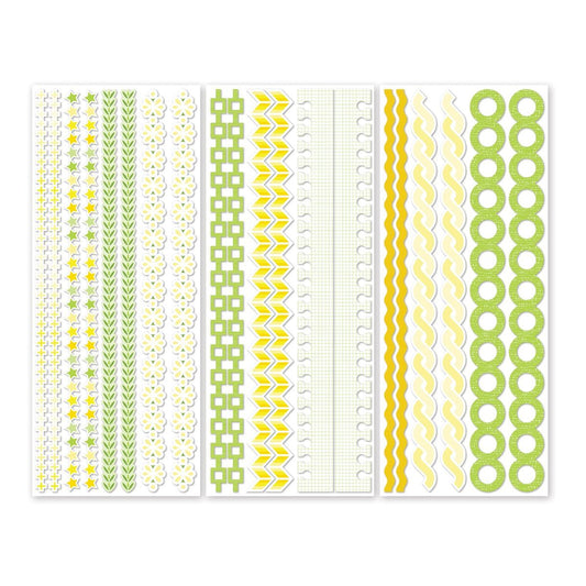 Creative Memories Totally Tonal Yellow &amp; Green Duo Border StickersPink tiful of LOVE