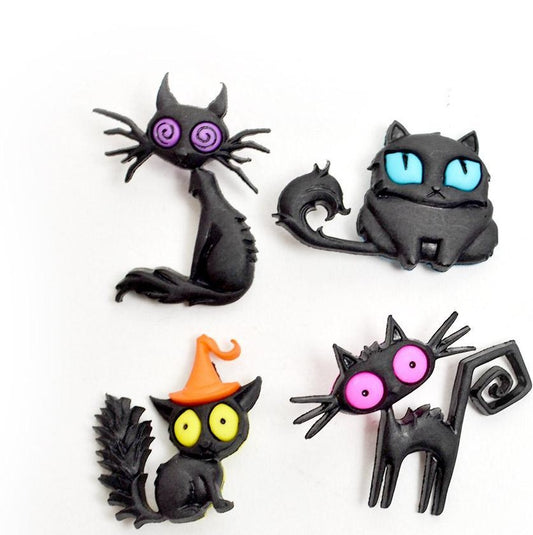 CREEPED Out Cats post earrings-Perfect for Fall Ear Bling (5 Cats to choose)Pink tiful of LOVE