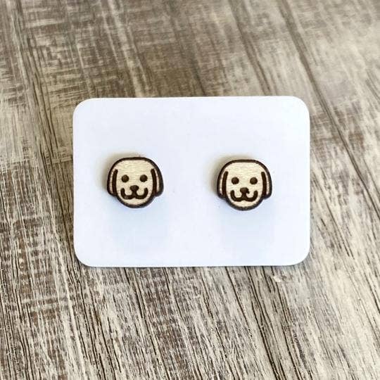 Dog stud earrings