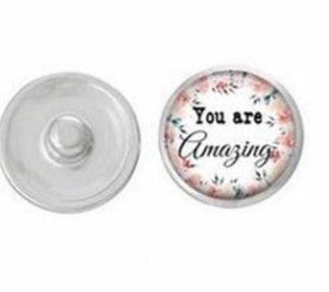 You are Amazing GINGER SNAP Coordinates with 18-20mm Snap Necklace, bracelet, earrings