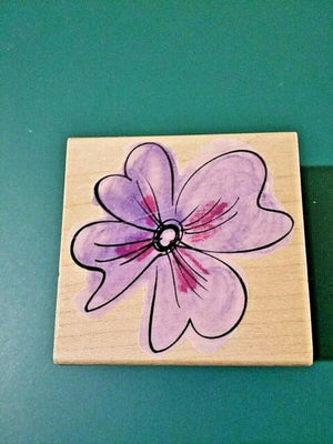 Hibiscus Style Rubber Stamp  --Garage Sale--